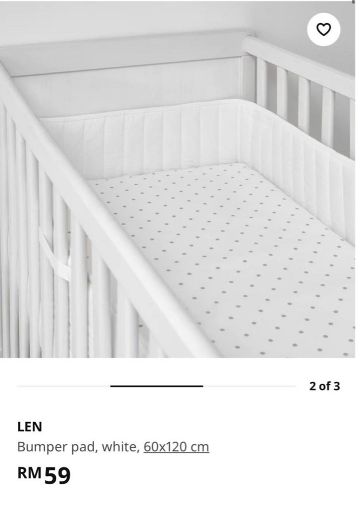 Ikea baby mattress and bumper pad, Babies & Kids, Baby Nursery & Kids