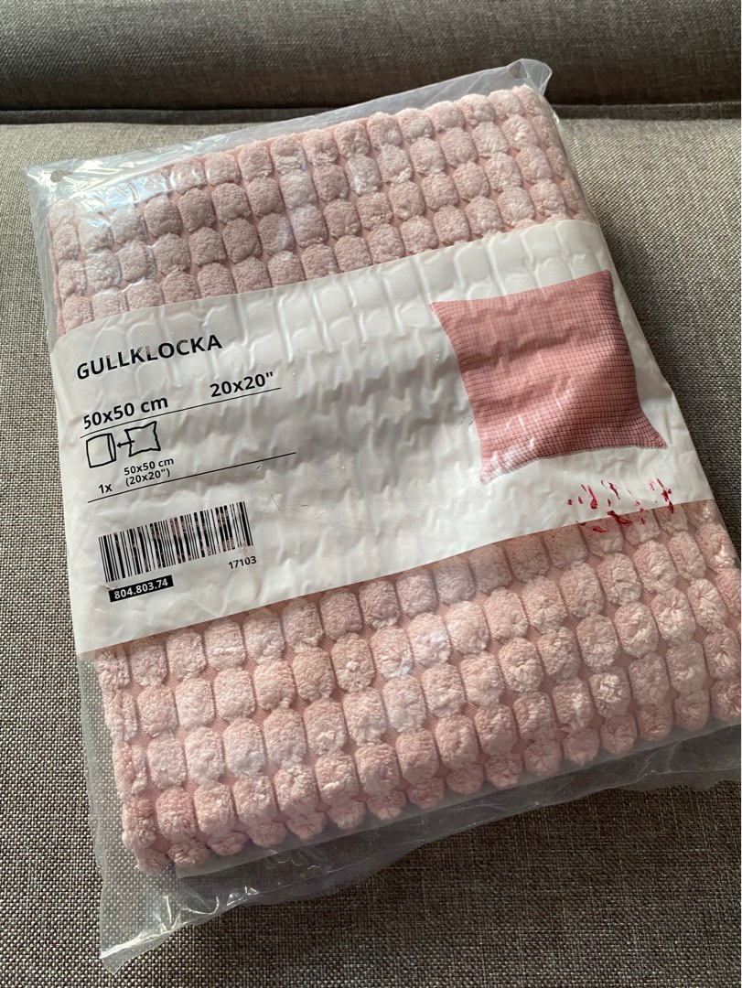 KRANSBORRE Cushion, light pink, 16 - IKEA