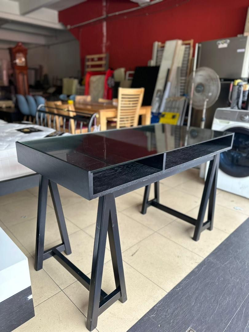 IKEA GLASSTOP COMPUTER TABLE, Furniture & Home Living, Furniture