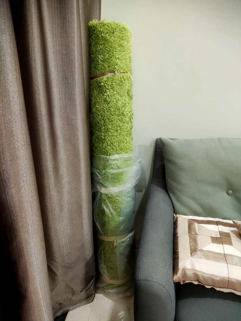 Ikea Hampen Rug (Green), Furniture & Home Living, Home Decor, Carpets
