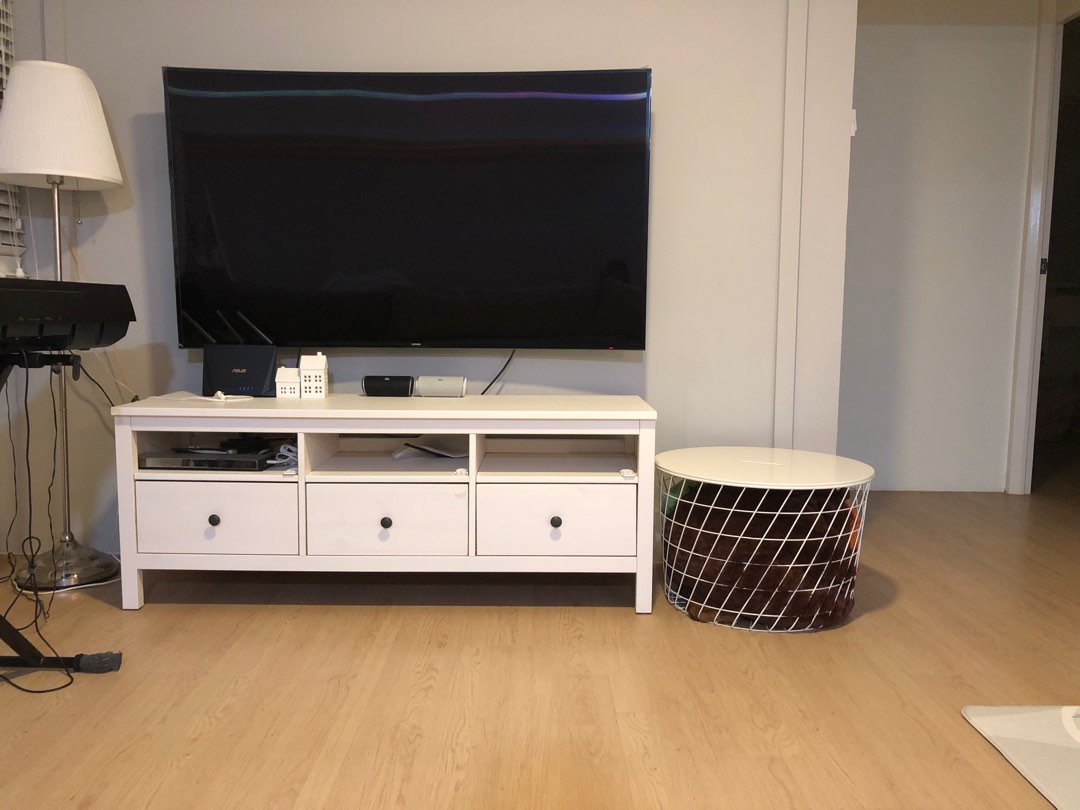 Hemnes tv shop unit white