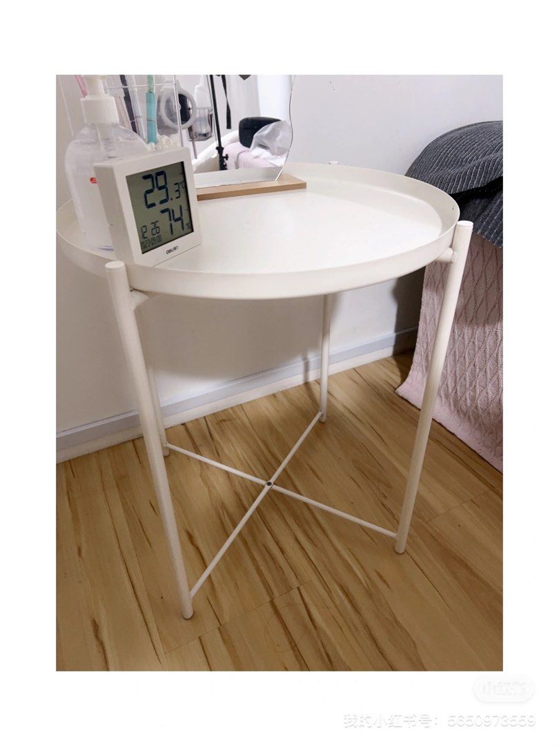 IKEA white side table, Furniture & Home Living, Furniture, Tables