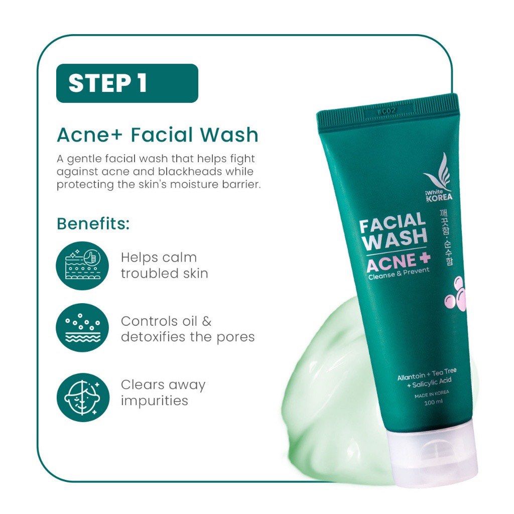 iwhite korea facial wash 100ml, Beauty & Personal Care, Face, Face Care