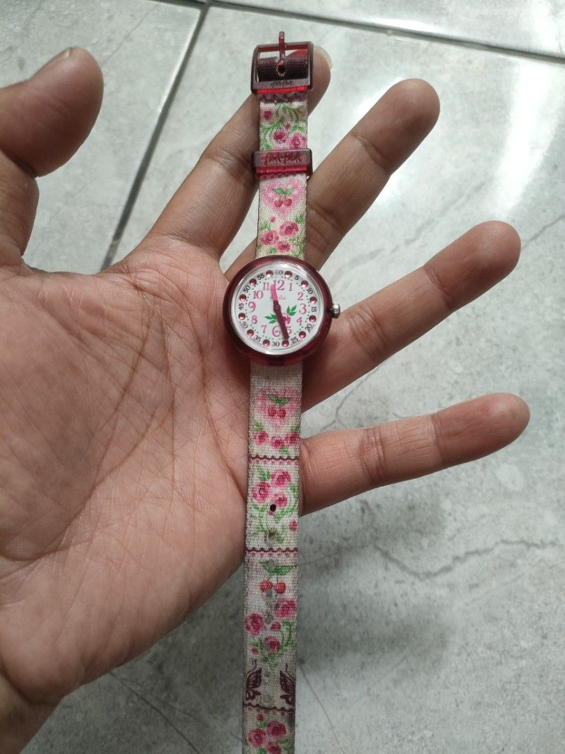 Jam Tangan Flik Flak by Swatch Motif Cherry Fesyen Wanita Jam Tangan di Carousell