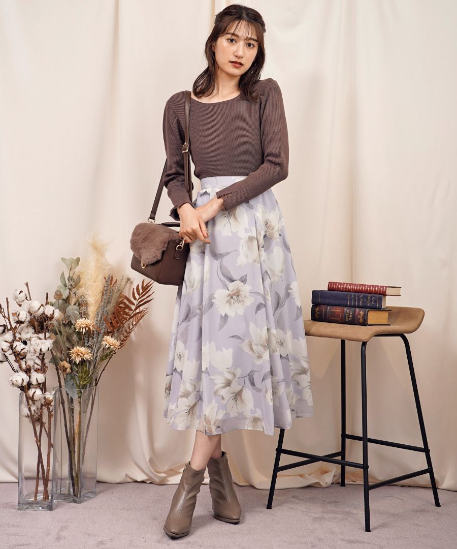 Floral online japanese skirt