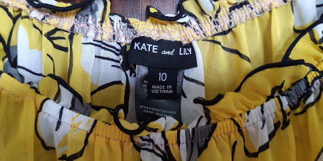 Kate & Lily Yellow Floral Long Sleeve Dress, Women's Fashion, Dresses &  Sets, Dresses on Carousell