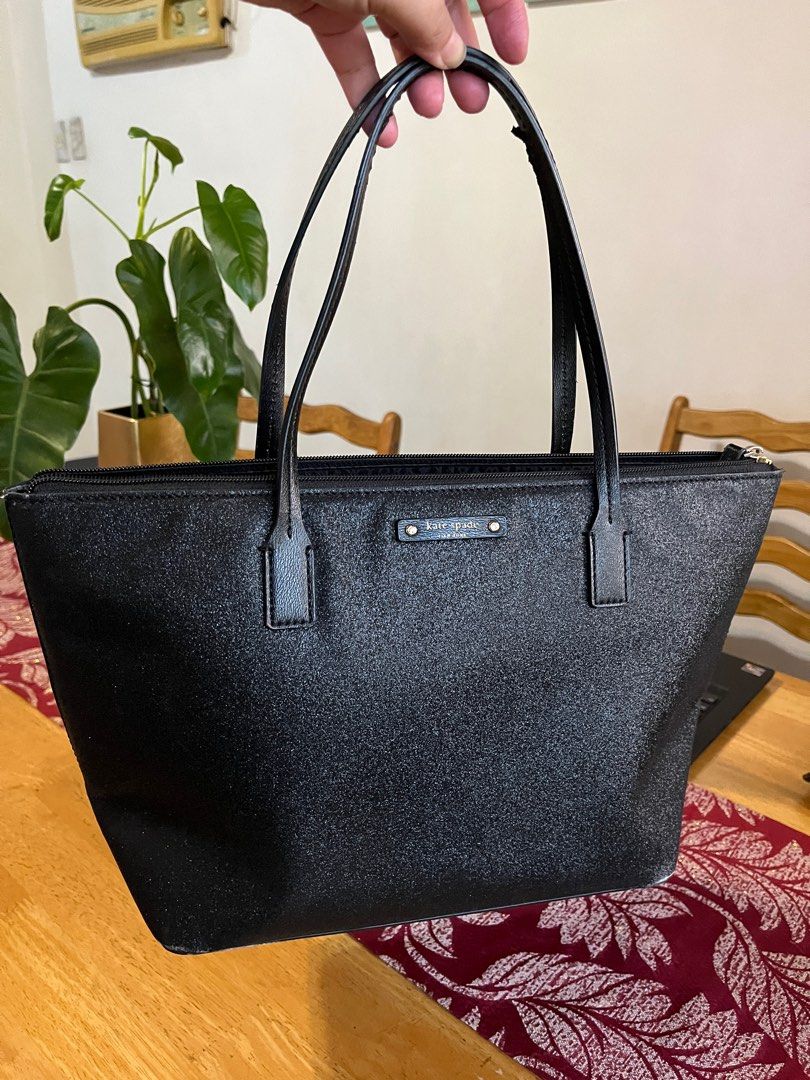 Kate spade black glitter bag store