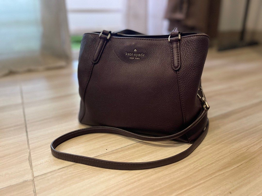 Kate Spade Jackson Satchel Burgundy Maroon