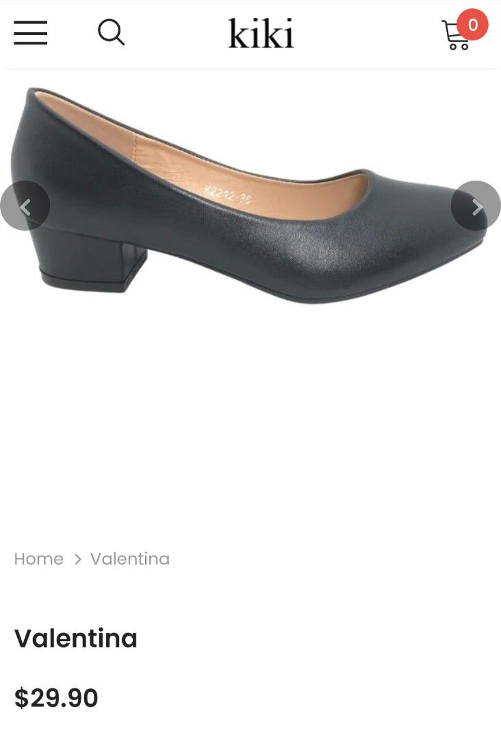 Kiki Valentina K2212 Women Basic Court Shoes In Black, Sizes 35-41