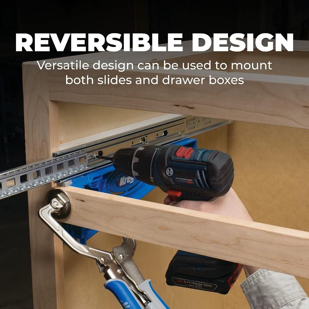 Kreg's magnetic drawer slide mounting shop tool