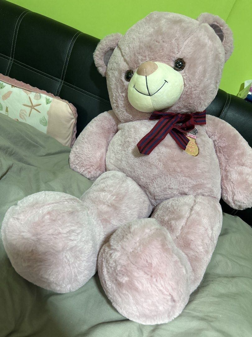 Large pink teddy bear hobbies toys toys games on carousell