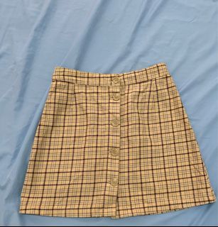 Light brown Plaid Skirt