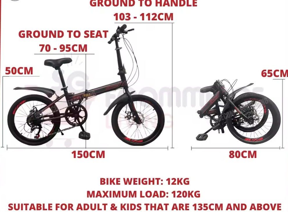 Folding bike on sale 120kg