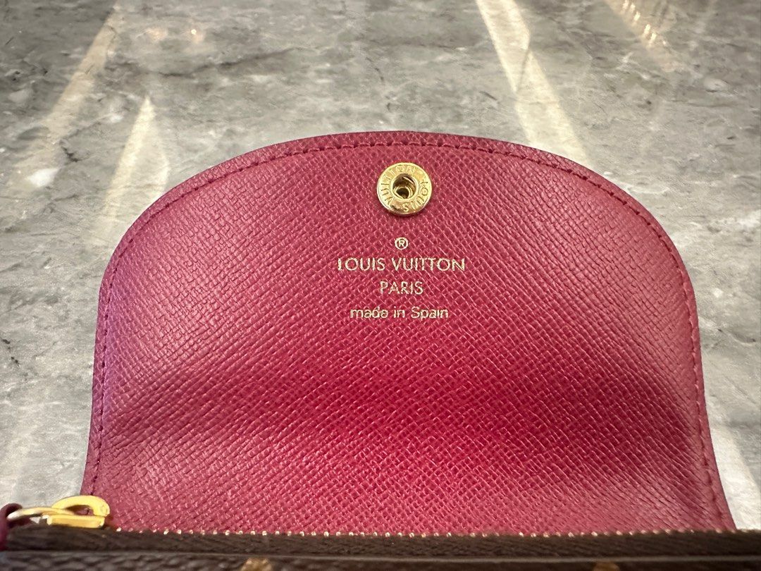 LOUIS VUITTON Rosalie Coin purse M41939 Monogram canvas Brown Fuschia Japan  Used