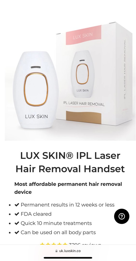 Lux skin ipl laser hair removal clearance