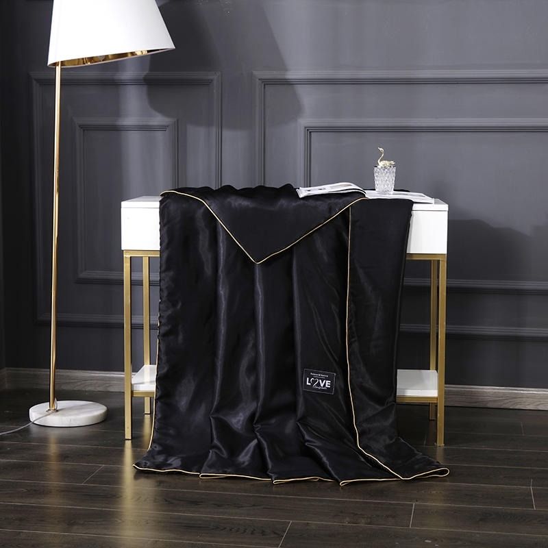 Luxury Factory price Silk Blanket Silky Cooling Thin Quilt Smooth Blankets Solid Comforter Can machine wash Bed Cover Furniture Home Living Bedding Towels on Carousell