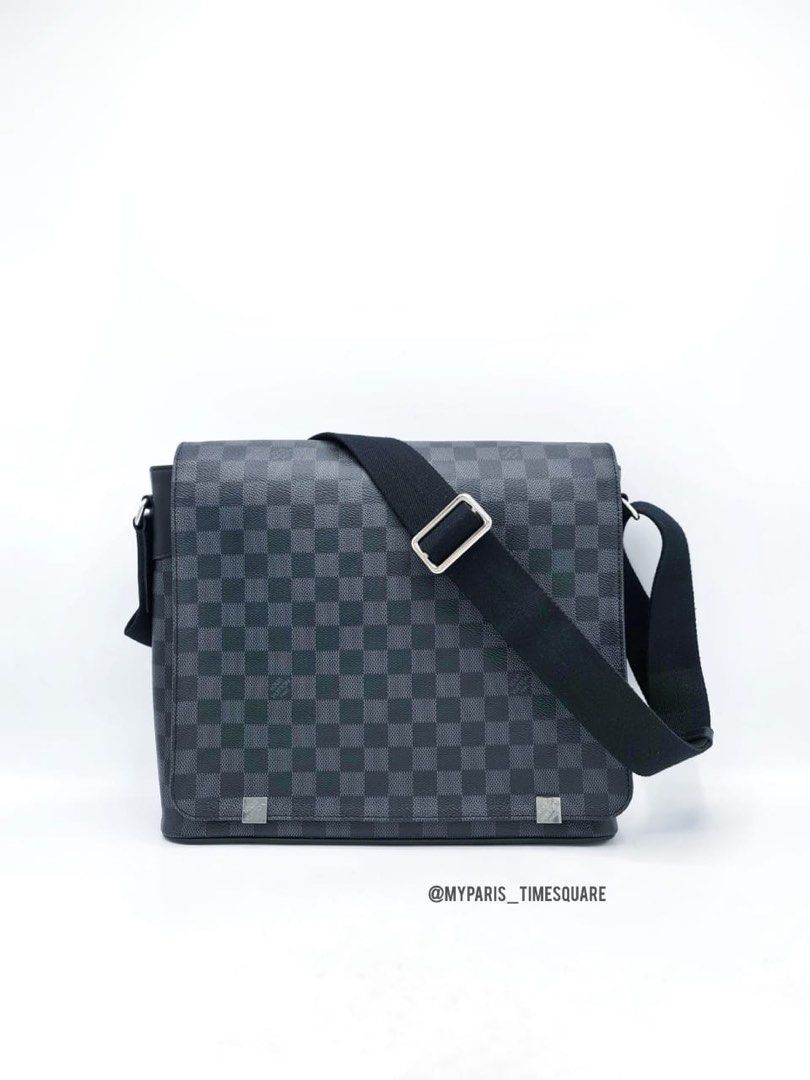 Louis Vuitton District Messenger PM Shoulder Bag Black Canvas/Leather Damier  Graphite for sale online