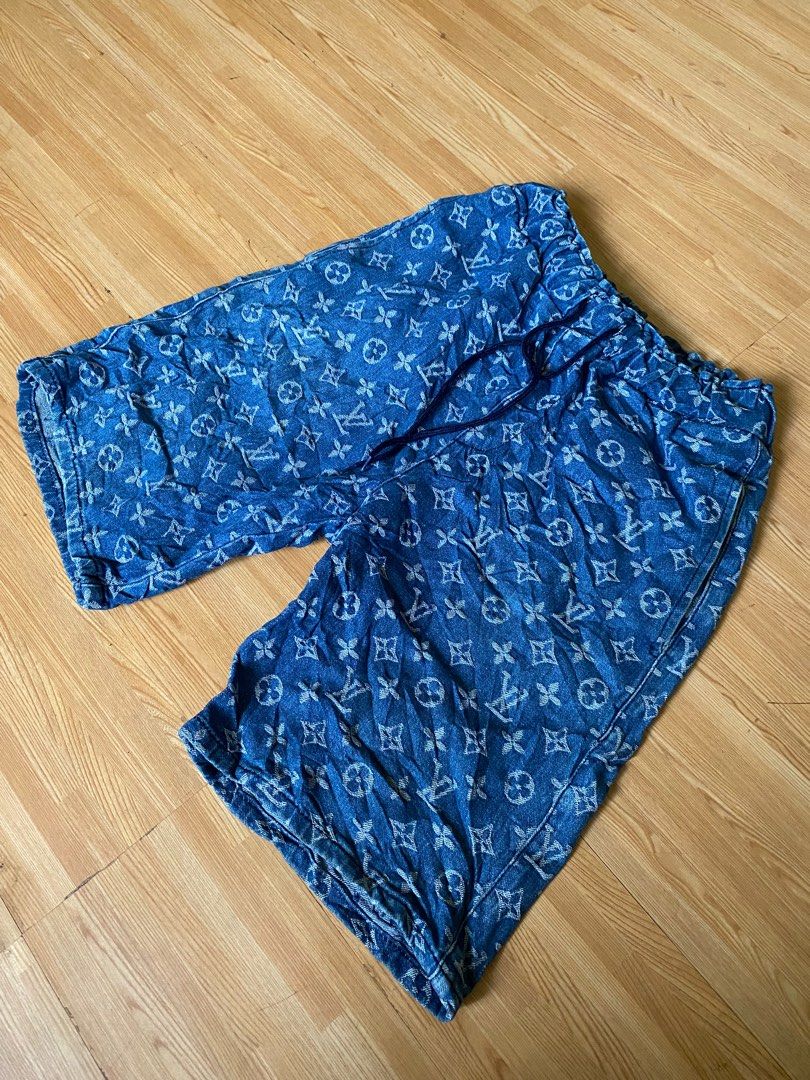 Louis Vuitton blue Silk Monogram Shorts