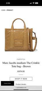 Marc Jacobs medium The Crinkle Tote bag - Brown