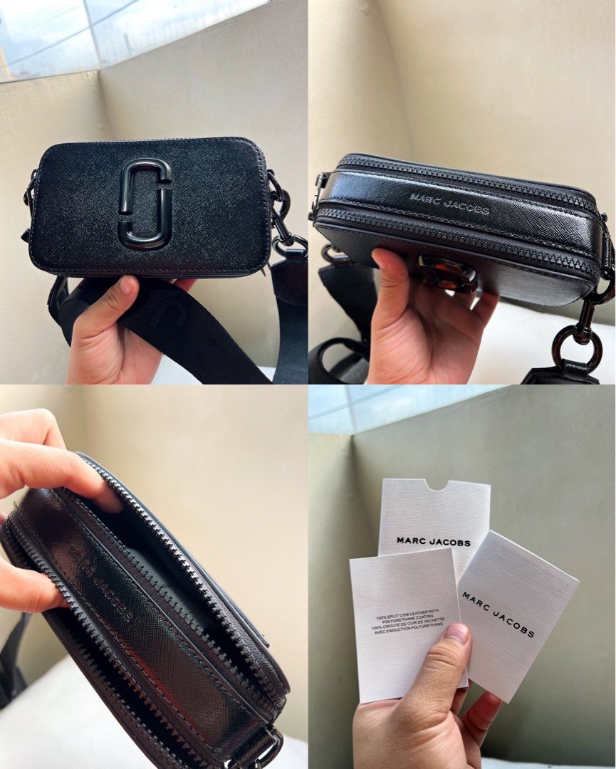 Marc Jacobs Snapshot Leather Crossbody Bag (Black/Red), Luxury, Bags &  Wallets on Carousell