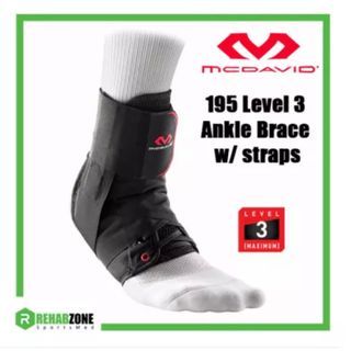 McDavid 195 Level 3 Ankle Brace w/ straps size XS (Black)