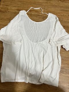 Mercci22 短袖大挖背上衣罩衫