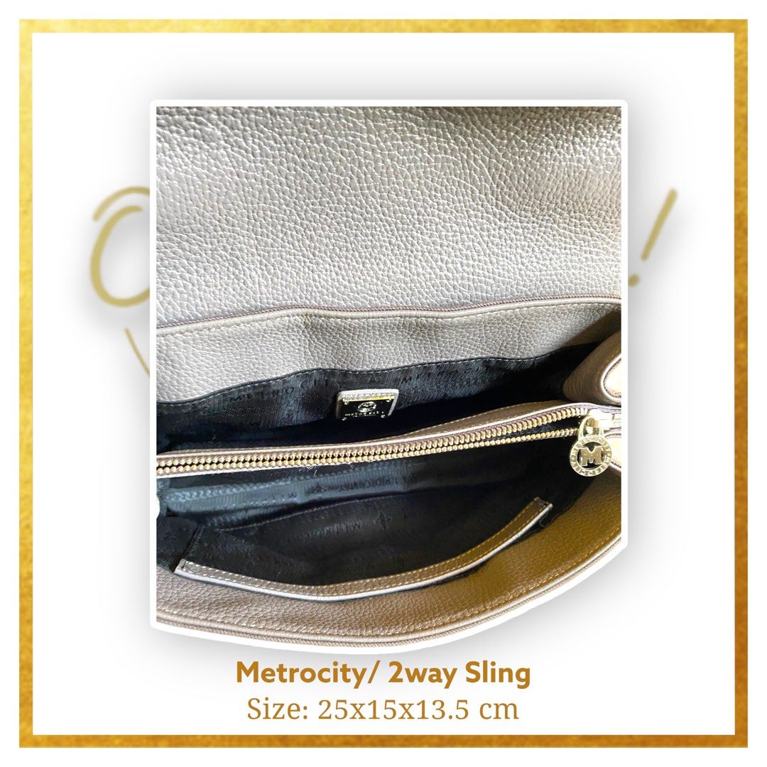 Metrocity 2 way Leather and Canvas Preloved Korea Bag, Women's Fashion, Bags  & Wallets, Cross-body Bags on Carousell