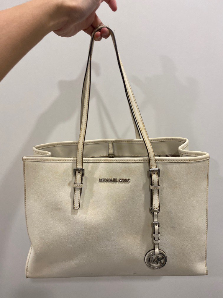 White michael online kors tote