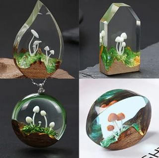 Miniature Mushroom for Resin Art 3D Resin Fairy Garden Terrarium Supplies Jewelry Making