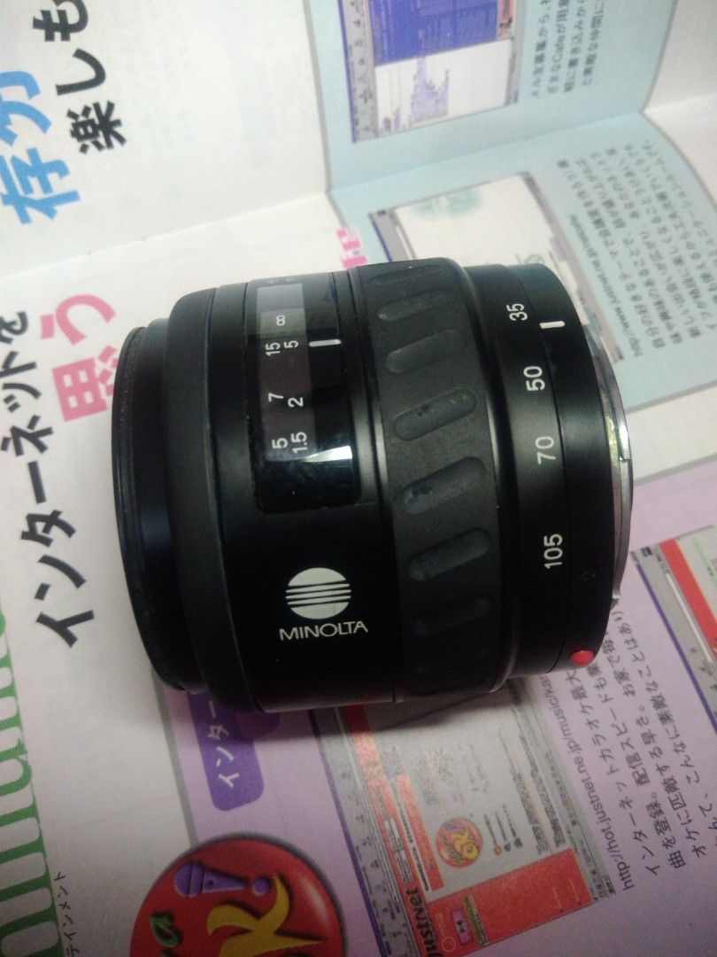 Minolta 35-105 AF Tested working (Category: Lens & Kits) located in Paranaque City. Submitted by Arby.Collectibles (Listing ID 1254069505, Image 1). Description: no issues except for signs of use, otherwise will make fine pictures. Autofocus and Apertures were tested with a high-end minolta body. Great for digital sony alpha, m43, or mirrorless applications with the right adapter of course. Try this especially on the 105 end, will throw shade on 