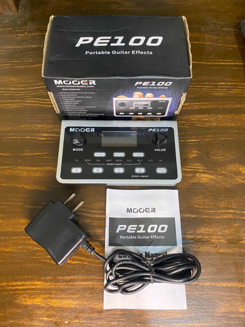 MOOER PE100 Portable Desk Top Guitar Multi Effects, Hobbies & Toys ...