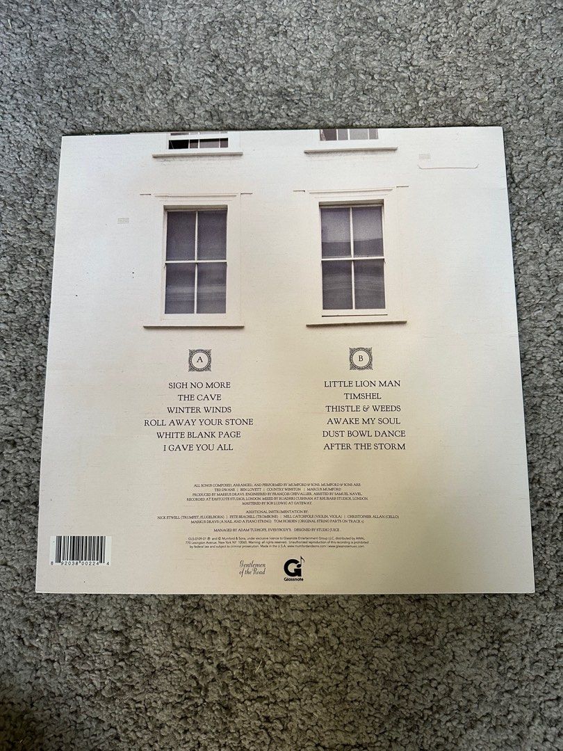 MUMFORD AND SONS VINYL RECORD, Hobbies & Toys, Music &