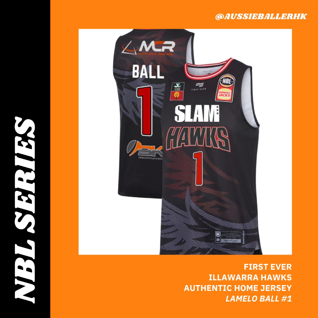 First Ever Men's Illawarra Hawks Home Authentic Jersey - LaMelo