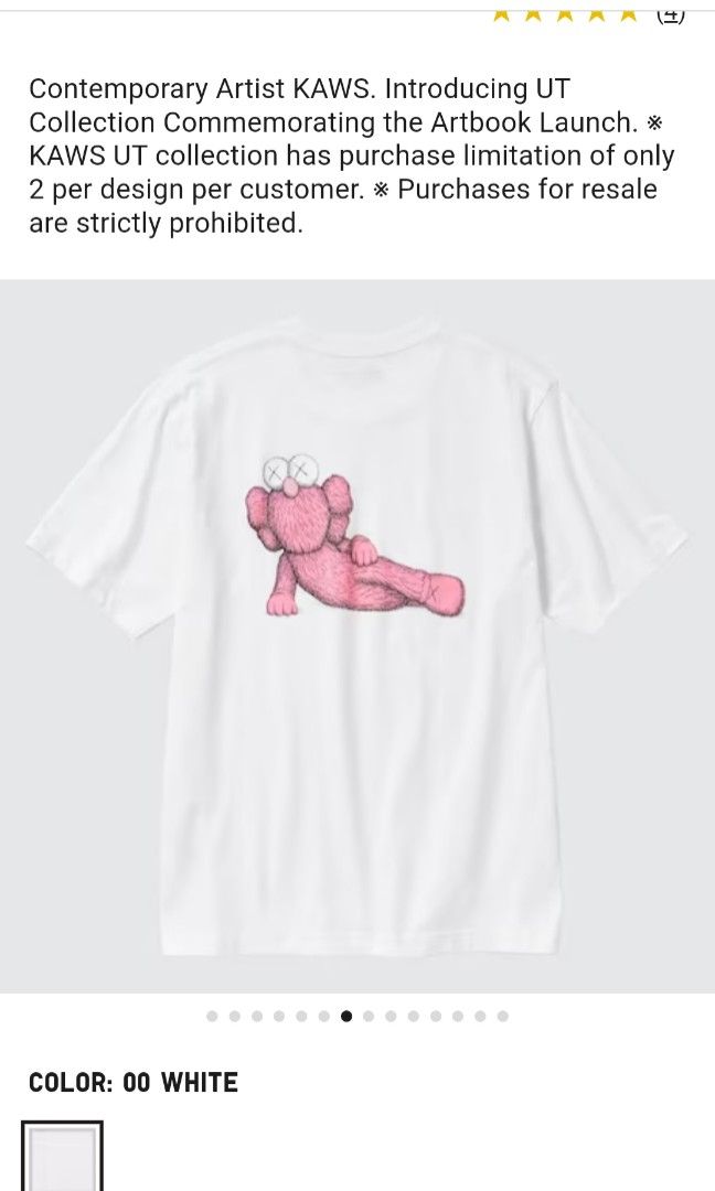 Kaws pink sale tee