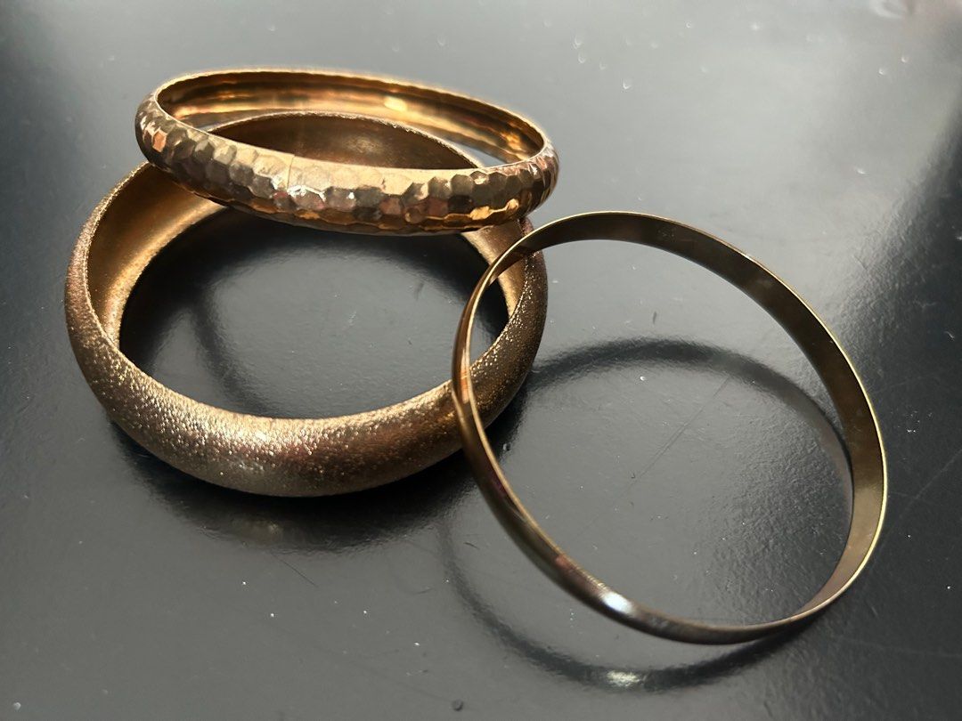 (New) Zara gold bangles, Women's Fashion, Jewelry & Organisers