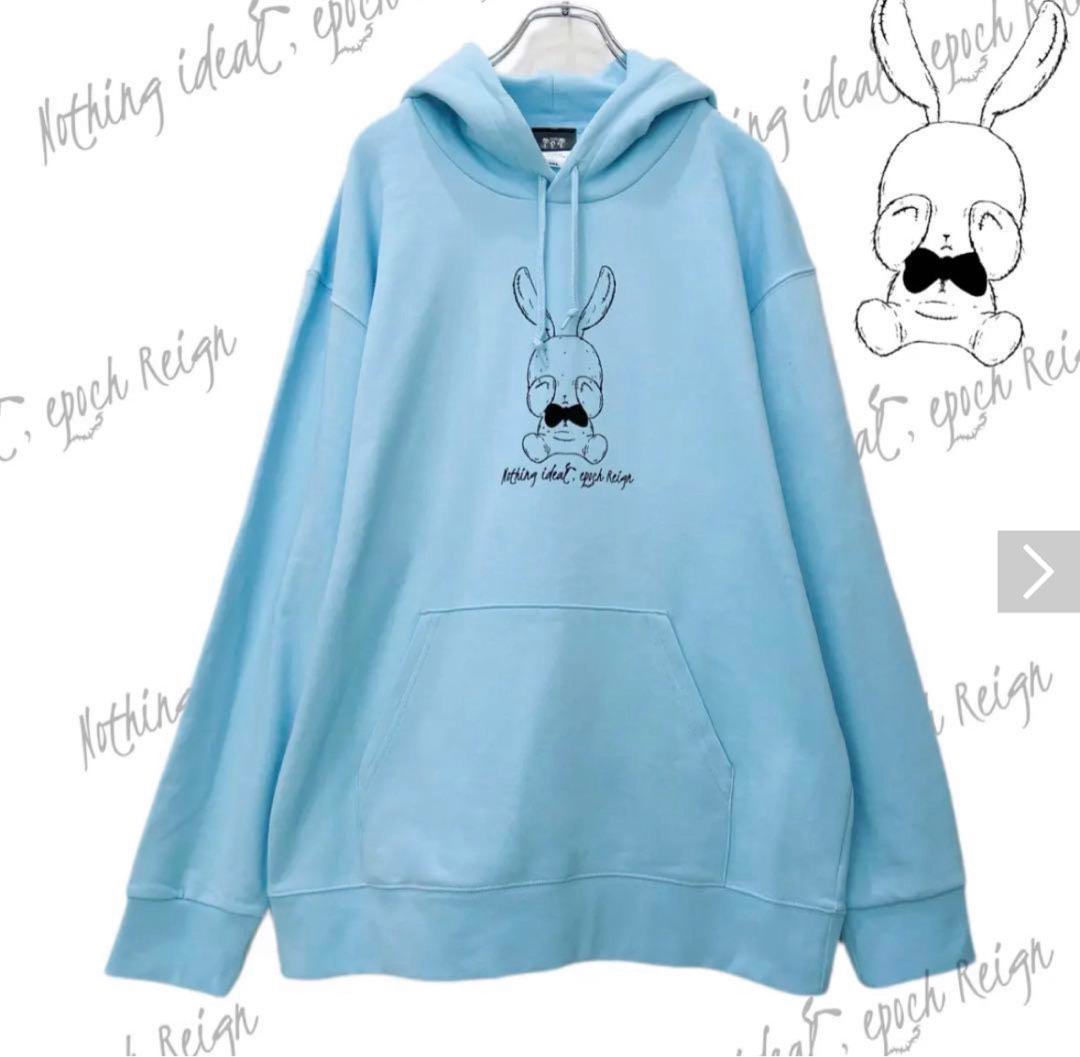 NieRうさ耳付きふわふわ防寒RABBIT PARKA【BLUE】 Non-character collection | NIER CLOTHING