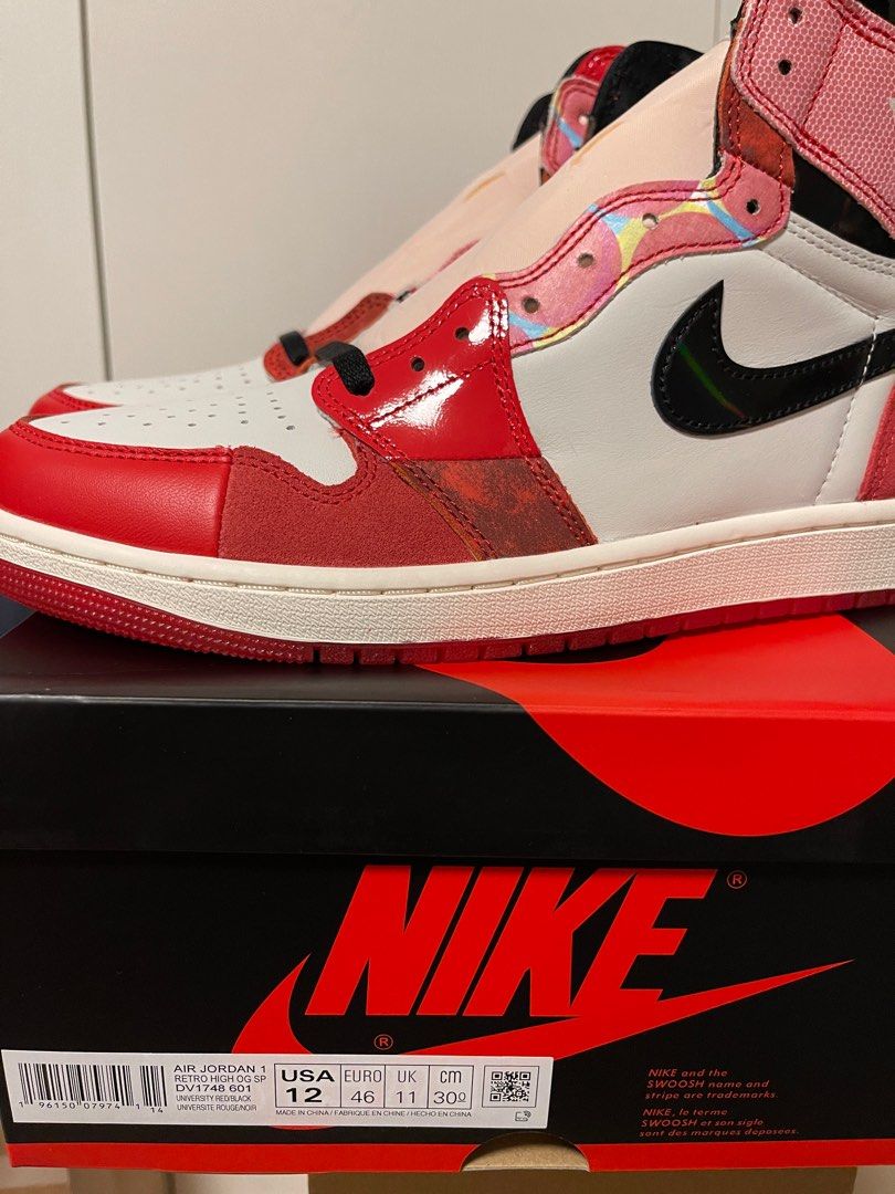 Nike Air Jordan 1 Retro High OG Spider Man Across the Spider Verse US 12 Carousell