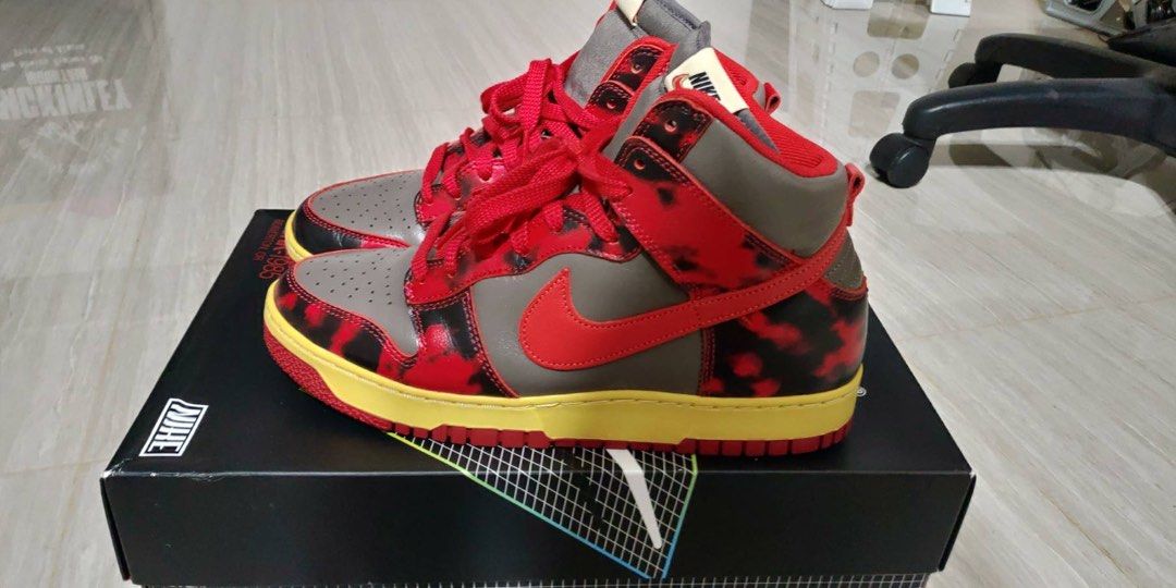 Nike Dunk High 1985 SP Red Acid Wash 渲染 紅棕色 DD9404-600 高筒 籃球鞋 球鞋