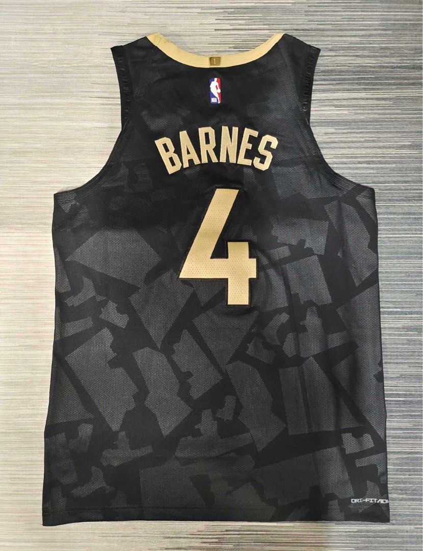 Nike City OVO Toronto Raptors Authentic Scottie Barnes NBA Basketball  Jersey 52