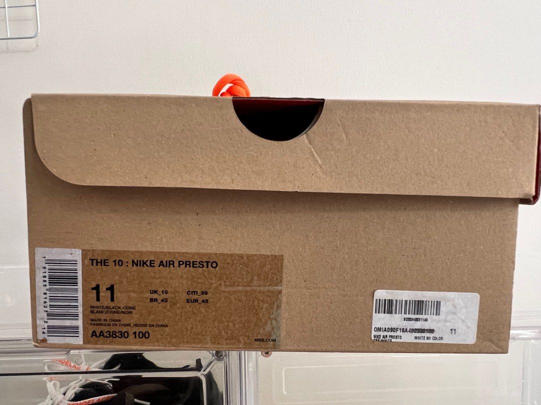 Off white presto box label outlet