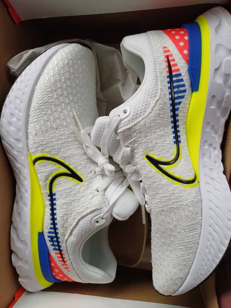 Nike React Infinity Run Flyknit 3 Premium White Racer Blue Volt