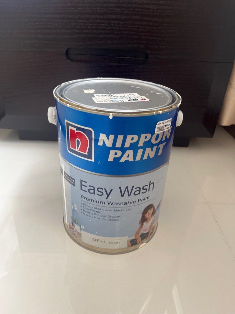 Nippon Paint Easy Wash Lily White, Furniture & Home Living, Home Decor, Wall Decor on Carousell