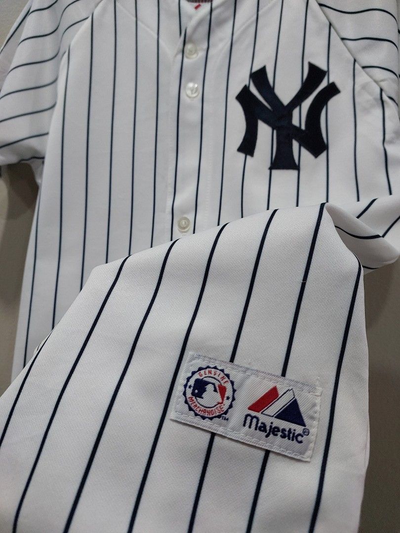 New York Yankees red pinstripe jersey. Size XL Majestic Authentic. Used