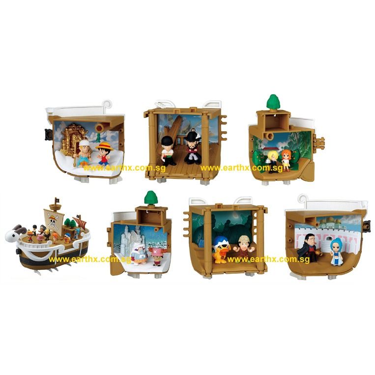 One Piece Going Merry Memorial Log Ship 6pc Set, Hobbies & Toys, Toys ...
