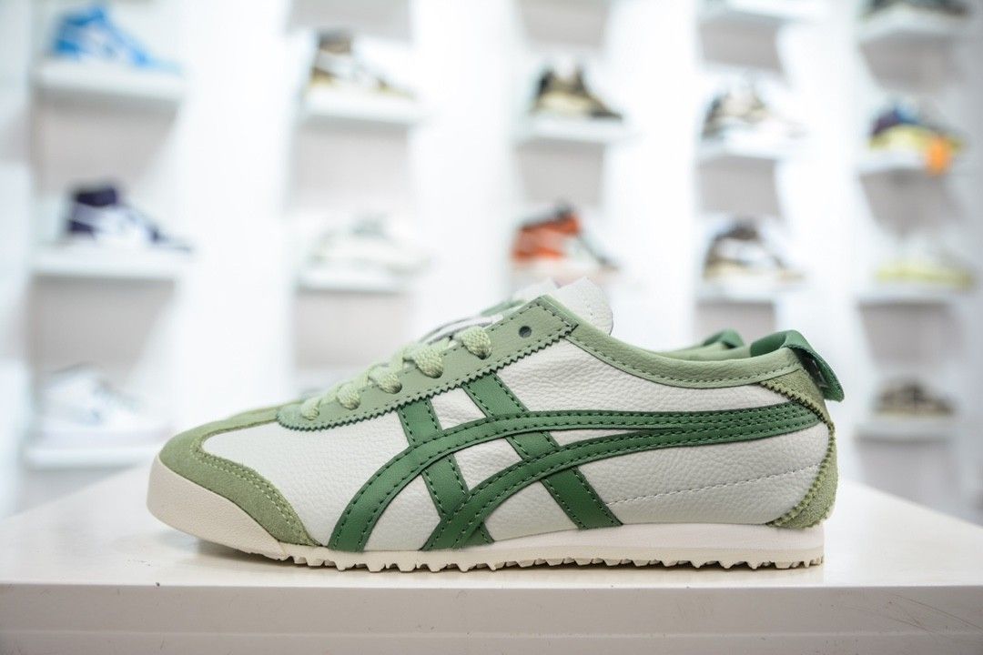Onitsuka tiger white green top