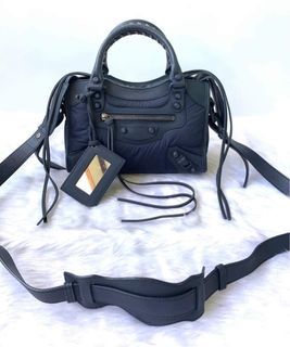 Original Balenciaga Mini Edge Nylon Sling Bag