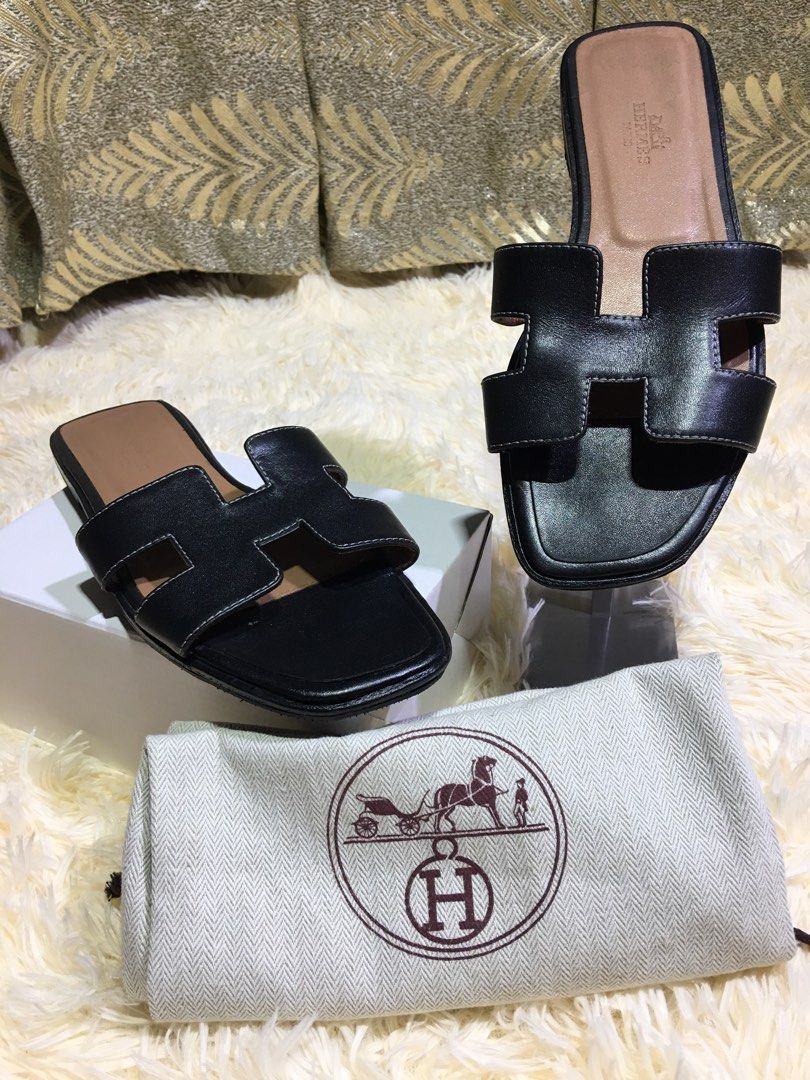 Hermes oran on sale black