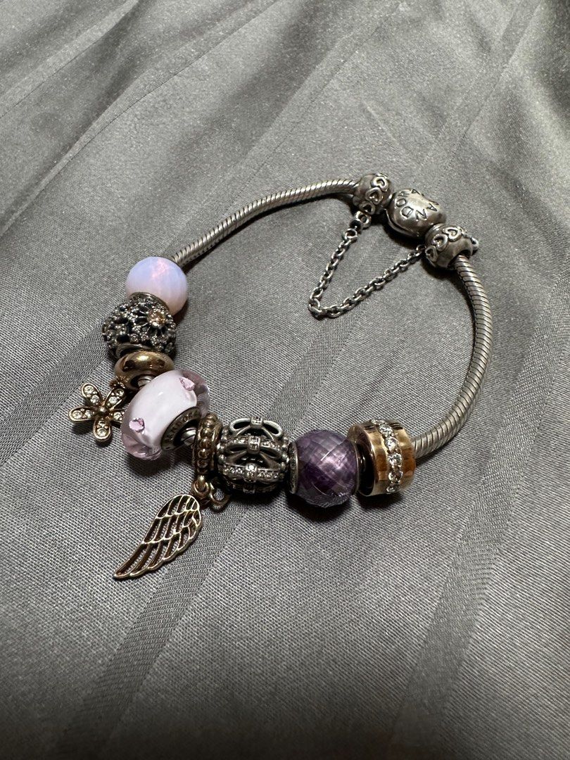 Purple pandora bracelet ideas best sale
