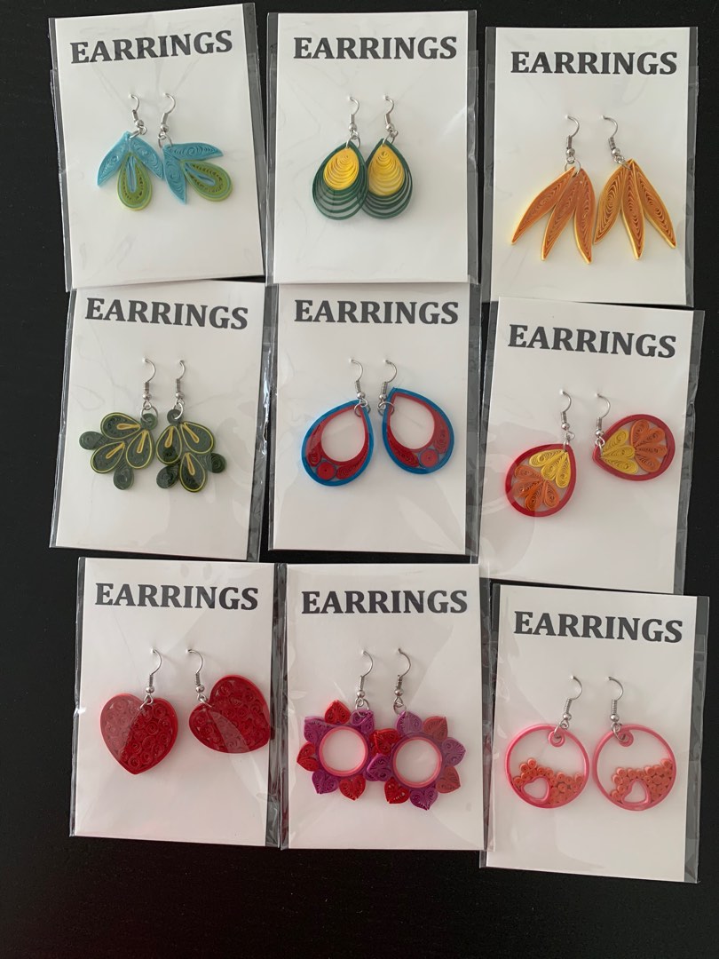 Paper Quilling Earrings Women s Fashion Jewelry Organisers