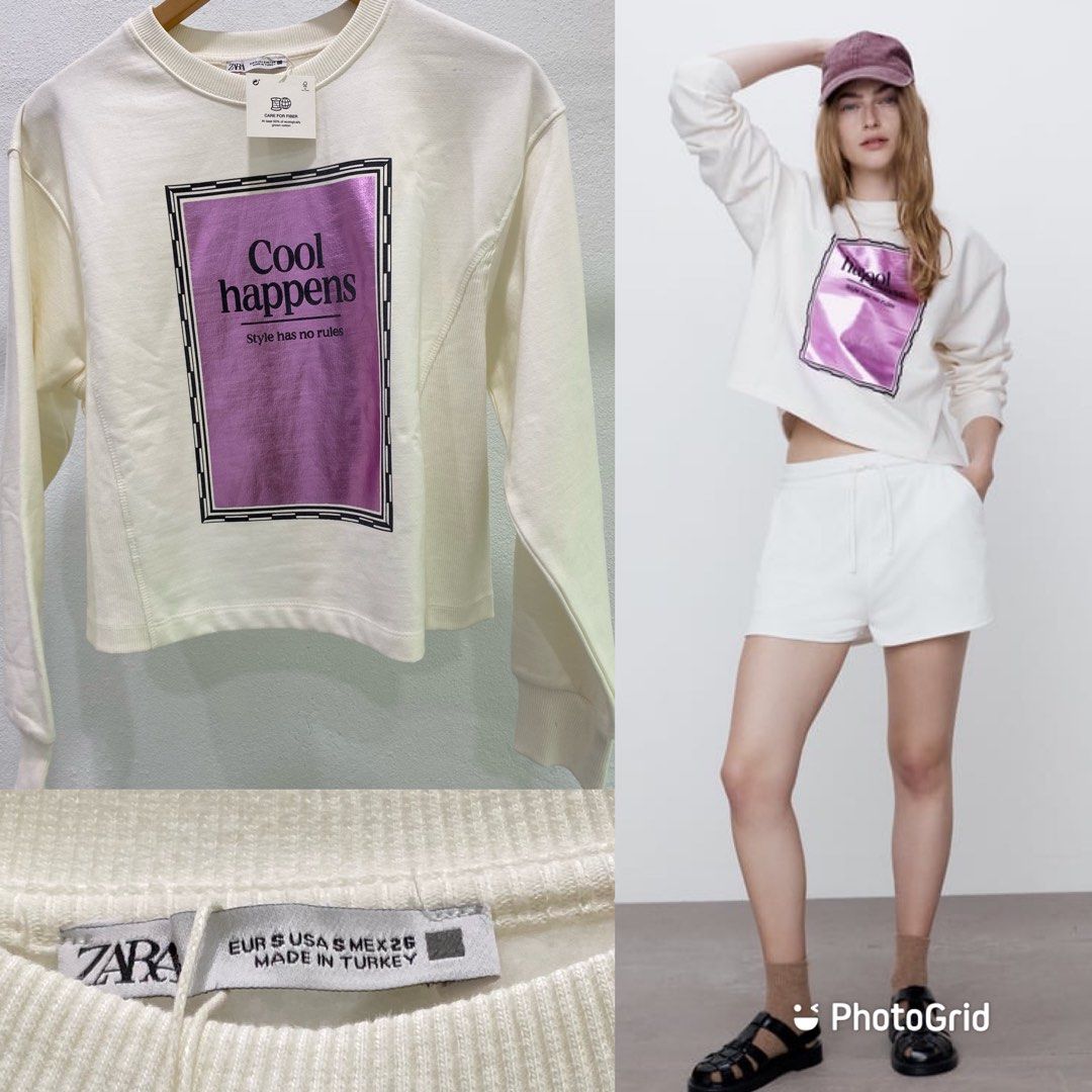 Pink slogan sweatshirt shop